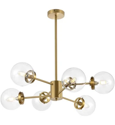 6-Light Modern Sputnik Chandelier wit...