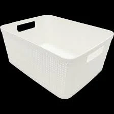 3 Pack Woven Plastic Storage Basket -...