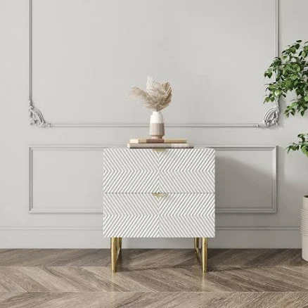 Modern 2 Drawers Nightstand