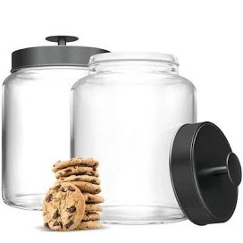 KooK Glass Storage Canisters Set of 2