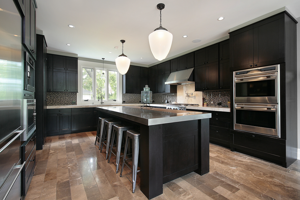 Stylish Dark Wood RTA Kitchen Cabinets & Kitchen Spaces - Captain Cabinets