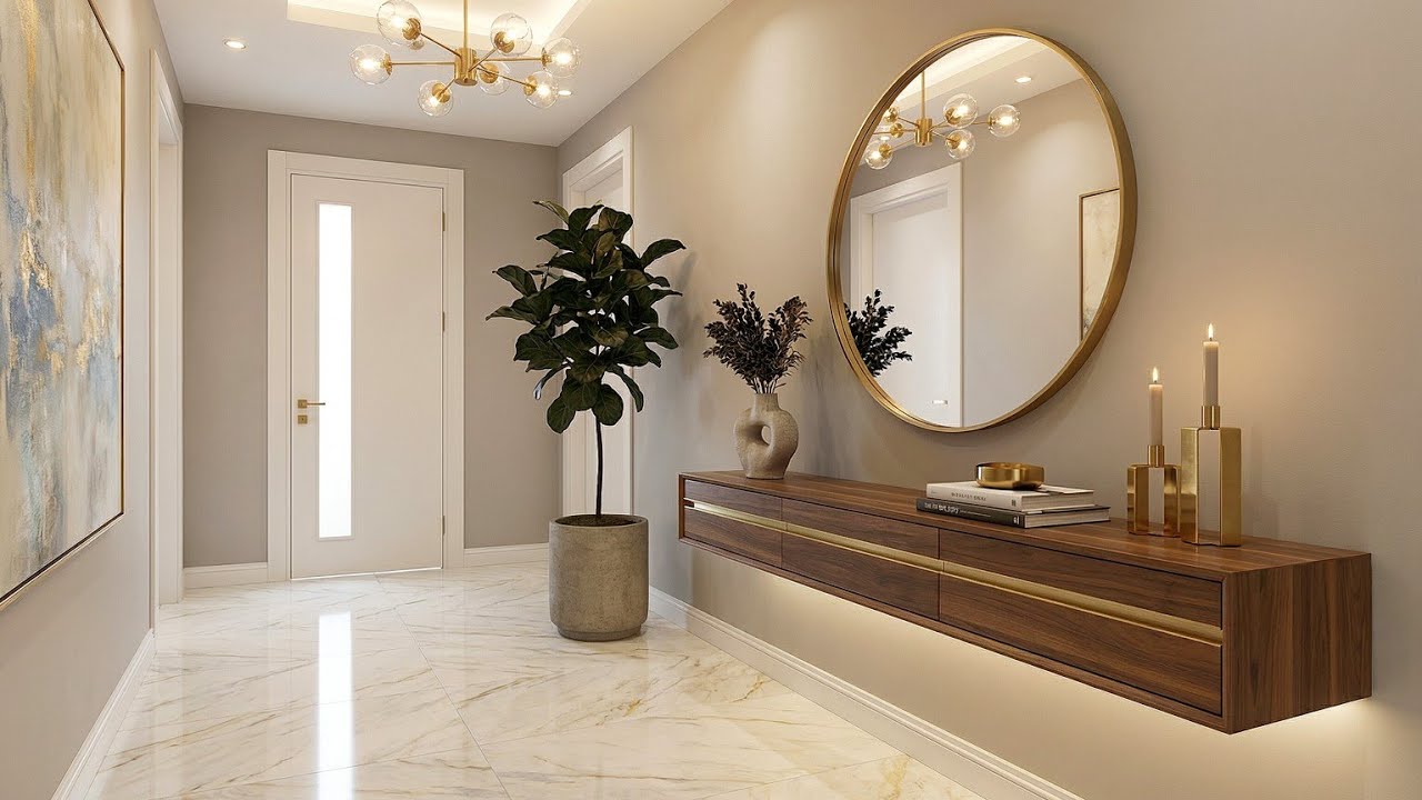 Top Modern Entryway Design Ideas 2026 Stylish Hallway Living Room Wall Decor | Home Interior Design