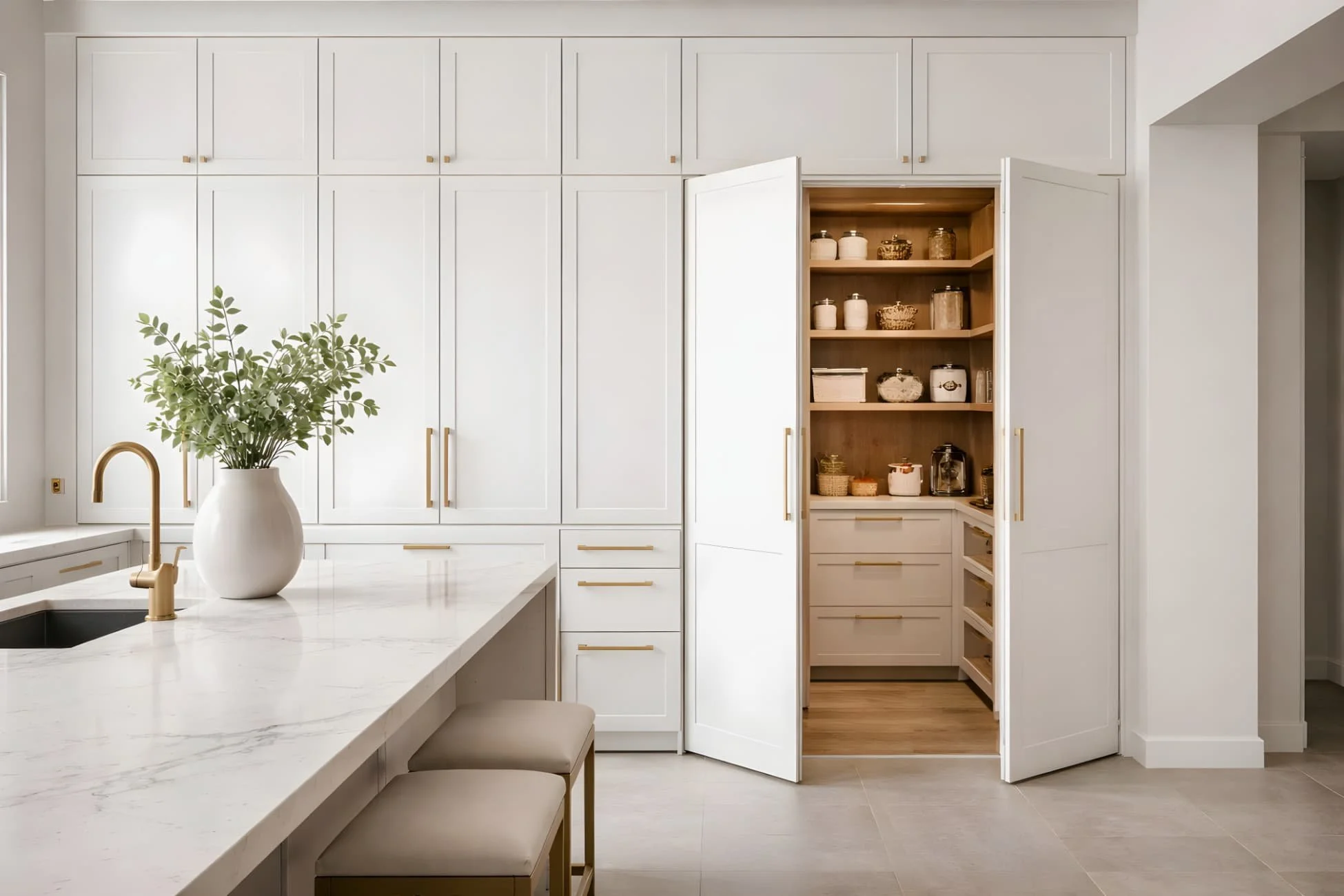 Walk-In Hidden Pantry Cabinets | Custom Pantry Design – MDI