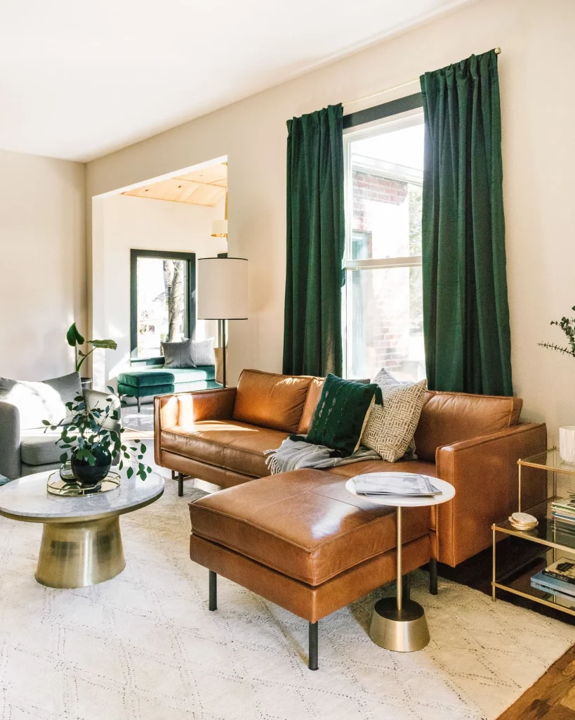 What Color Curtains Go with Brown Furniture? | 17 Curtain Ideas