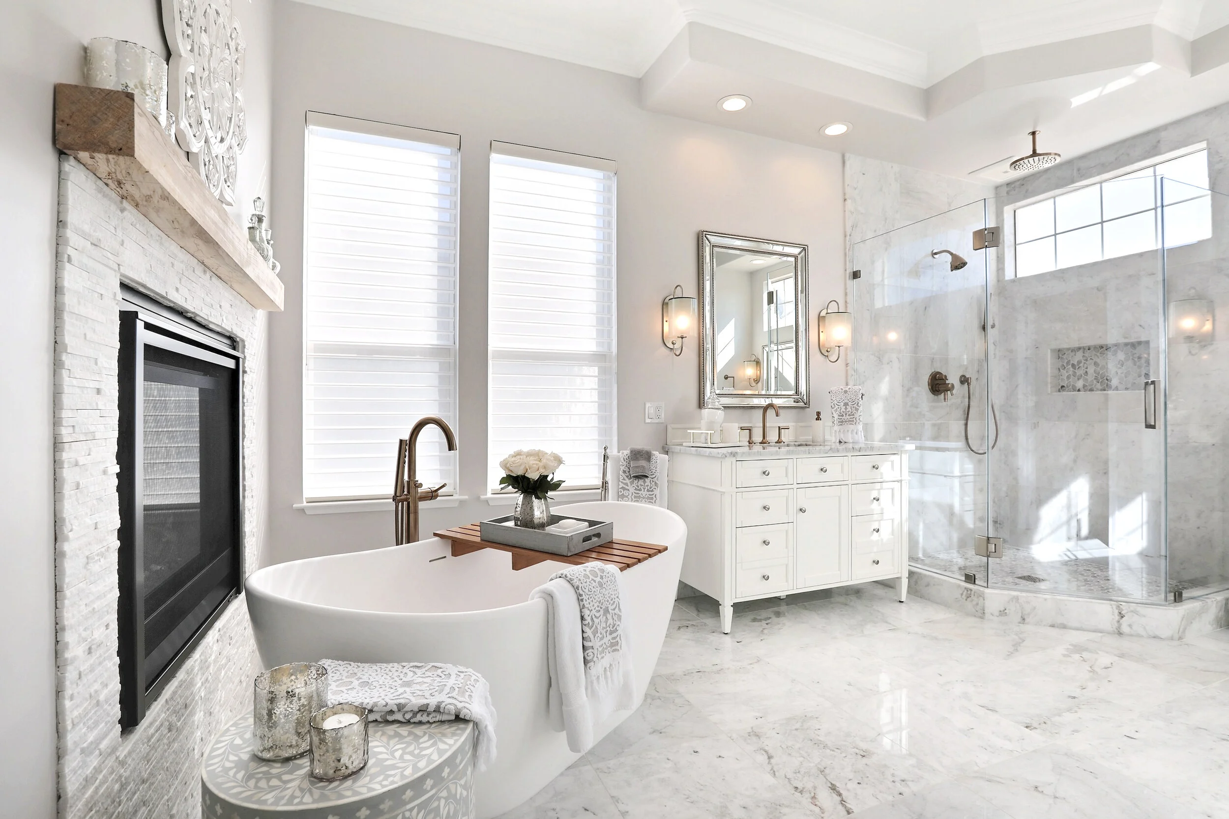 White Marble Dream Bathroom — Design Me by Mahlah