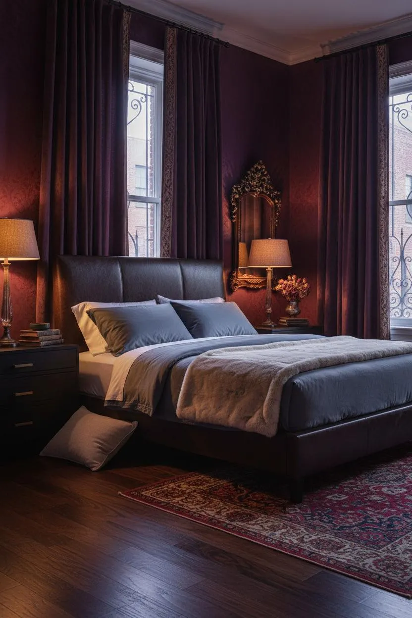 11+ Romantic Goth Bedrooms That Feel Dark but Still Somehow Warm – World Day