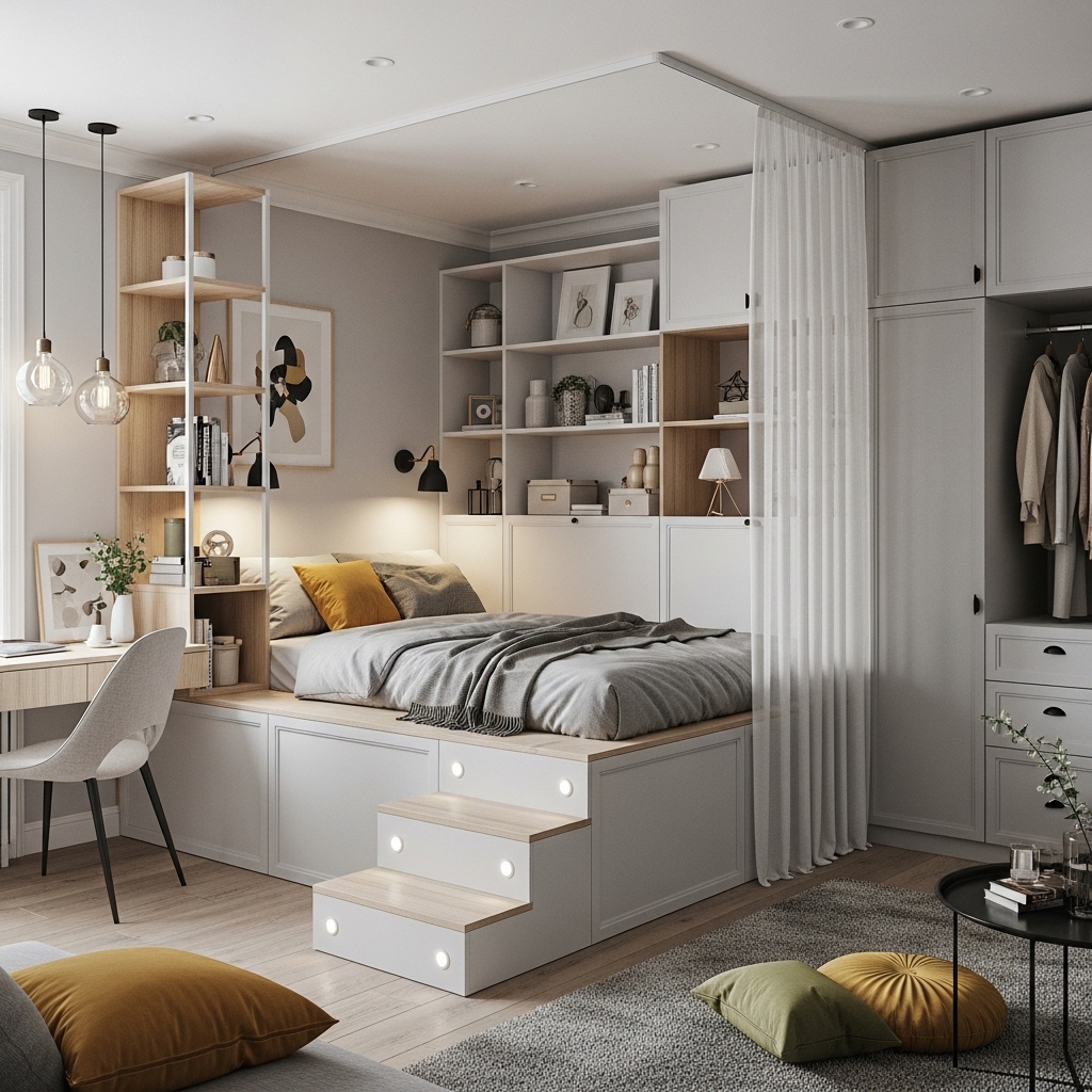 15 Super Bedroom Ideas For Small Living Room Spaces To Maximize Comfort & Style - Home Decorefiy