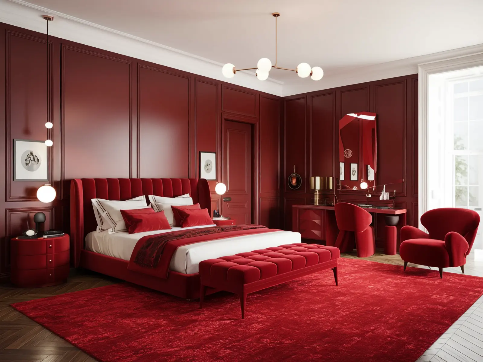 20 Cherry Red Bedroom Ideas for A Bold Look