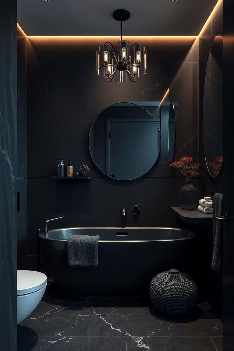 24 Dark Bathroom Ideas for Moody & Luxurious Spa Atmospheres