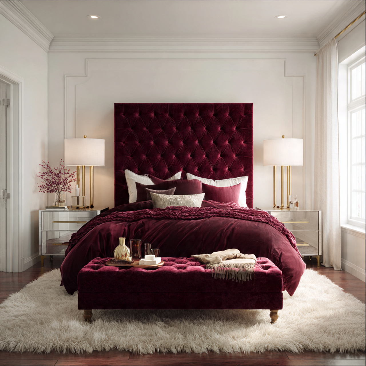 27 Burgundy Bedroom Bliss: Design Your Dream Luxury Space