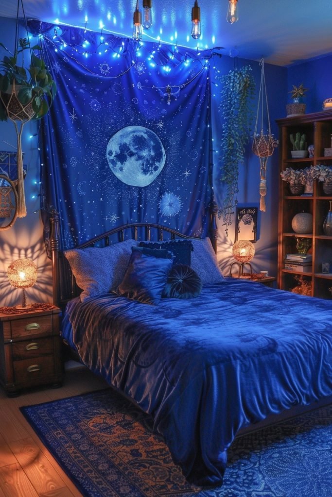 29 Enchanting Blue Witchy Bedroom Ideas For A Mystical Retreat - Courtneys World