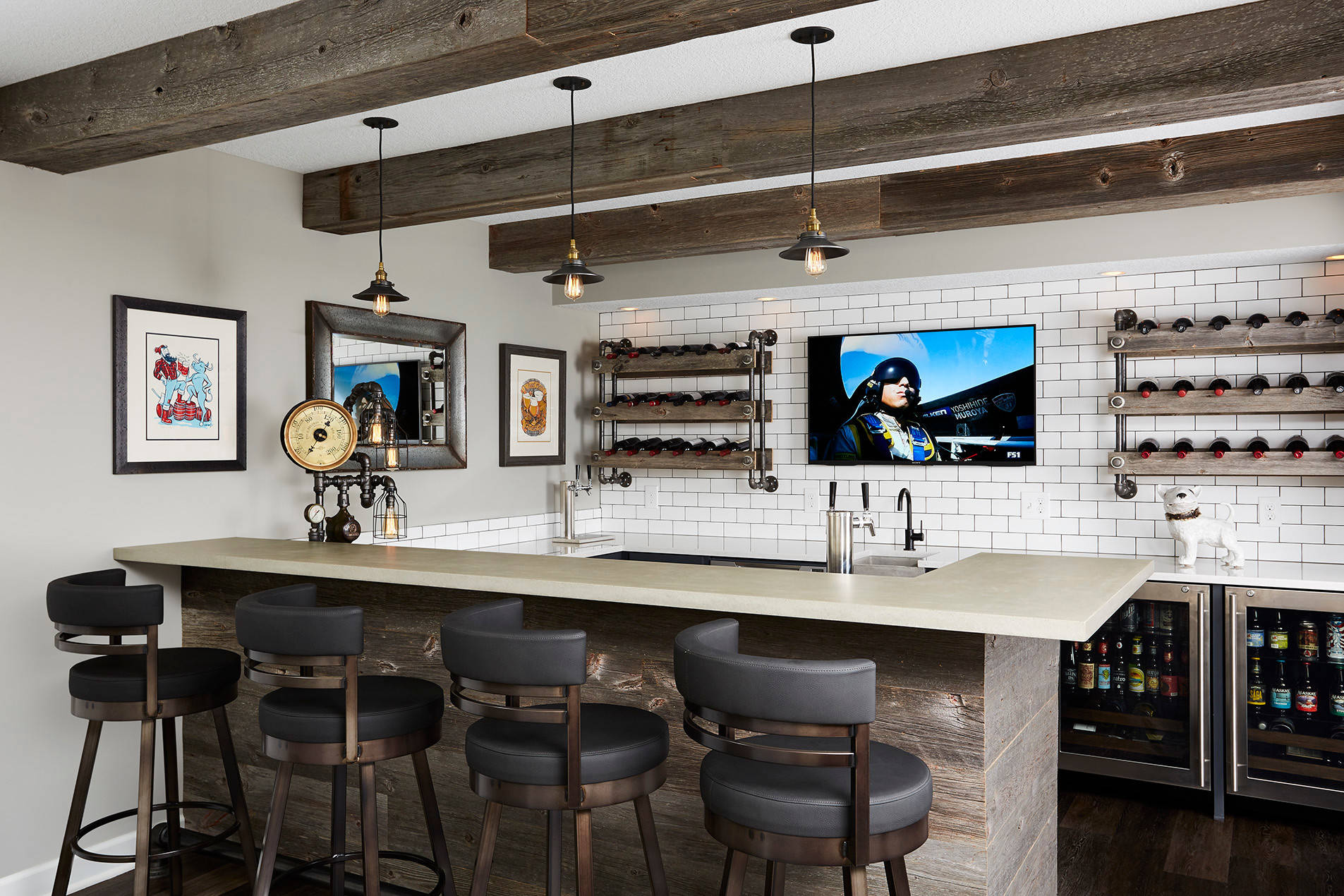 75 Industrial Home Bar Ideas You'll Love - April, 2026 | Houzz