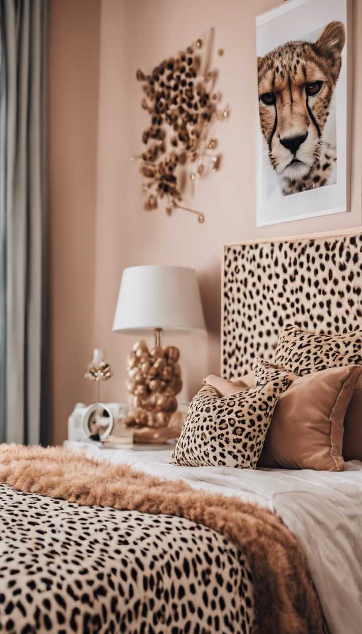 A room decorated with cute cheetah print accessories in girl's bedroom. Wallpaper [9dc2c2ea5bcb4dbfa842] by Wallpaper HD | WidgetClub