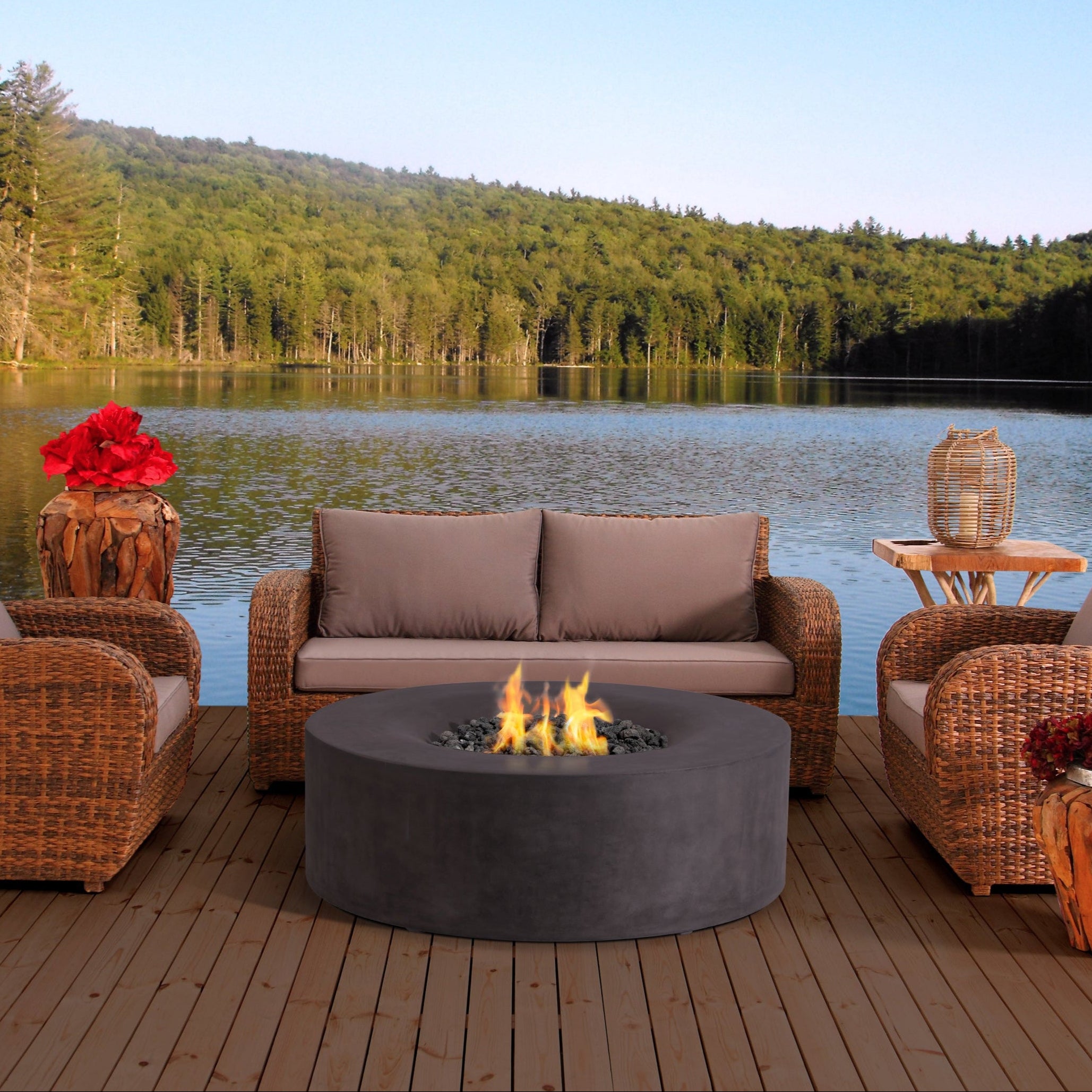 Avalon Concrete Fire Table - 42' Round