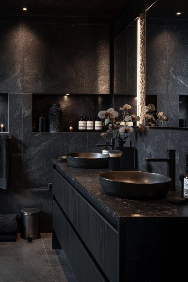 Bathroom Spa Noir: The Dark, Moody Sanctuary Trend Taking Over 2026