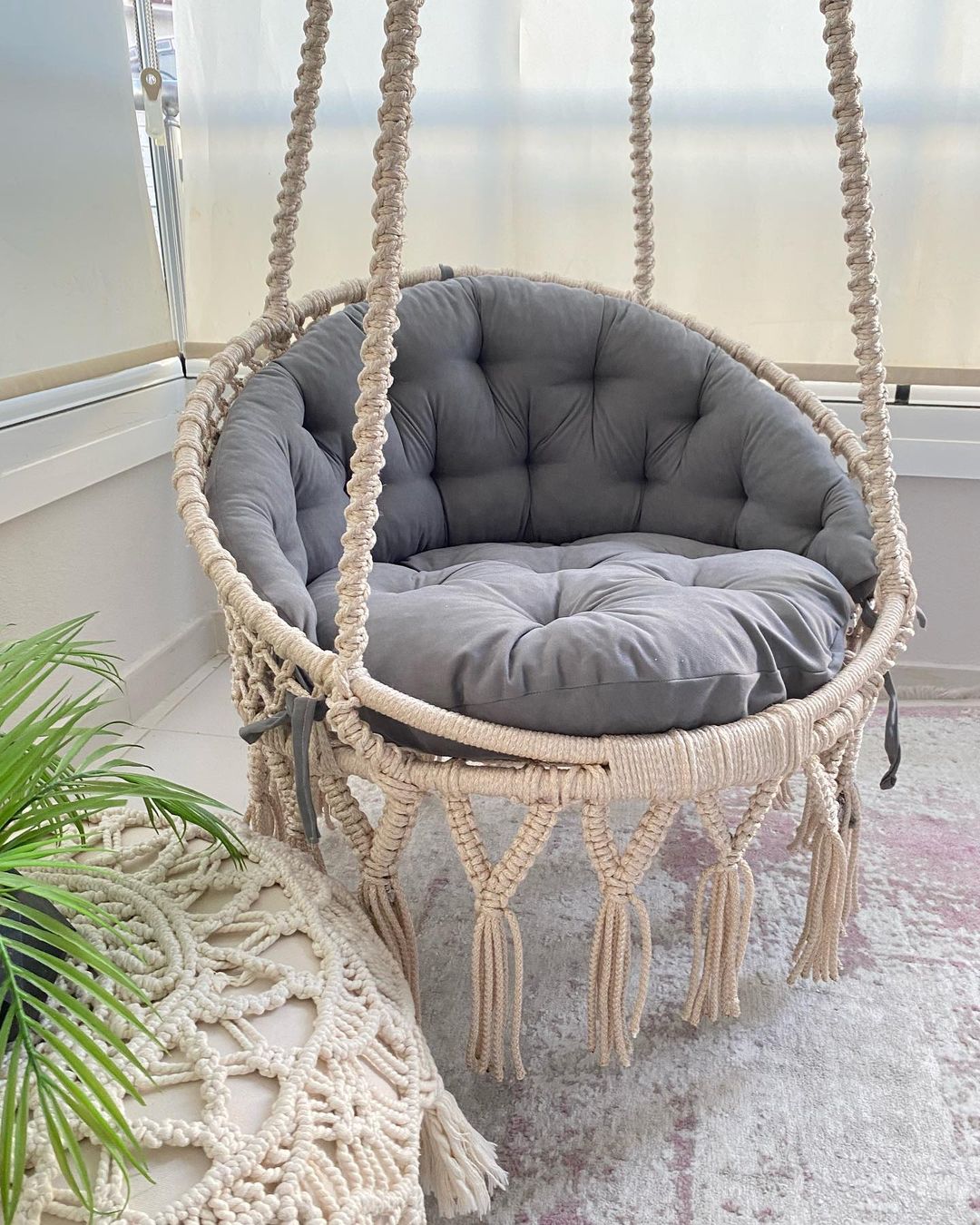Beautiful Design Macrame Swing Garden Hanging Chair buy online | SN Handicrafts – S. N. Handicrafts