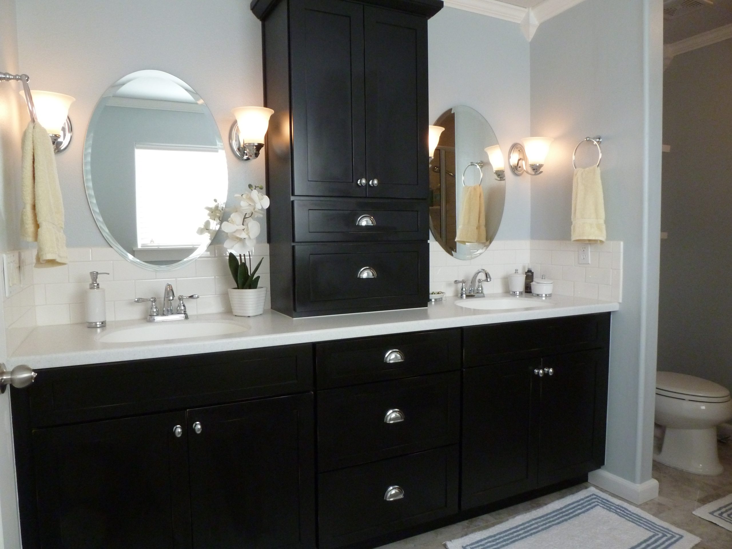 Black and Blue (and BEAUTIFUL!) Bathroom Remodel