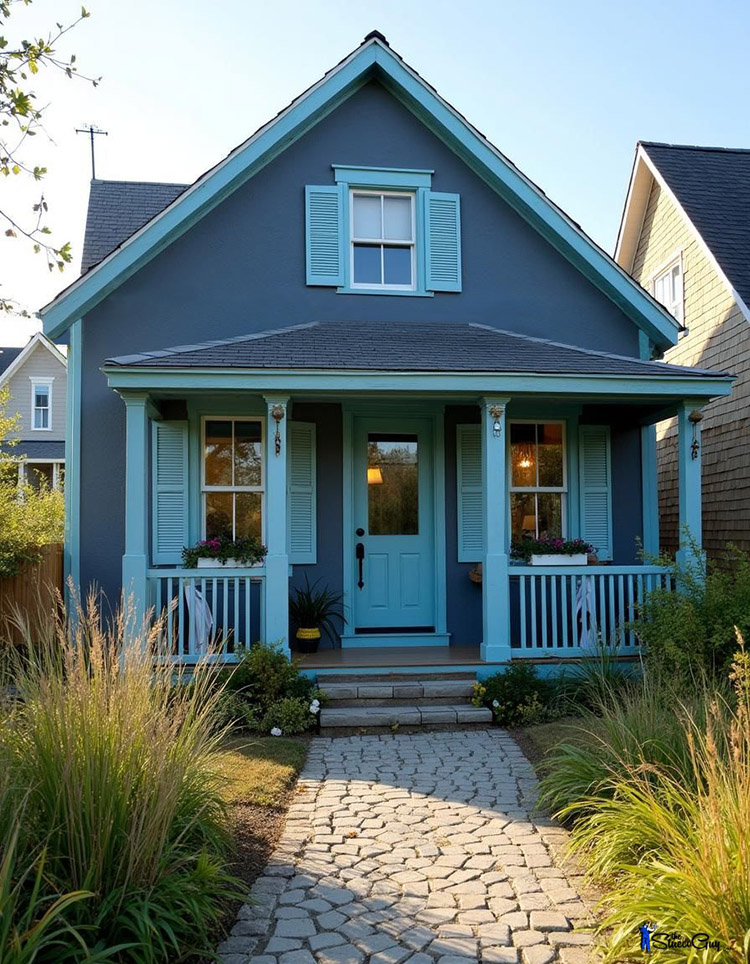 Blue Stucco House Ideas You'll Love!