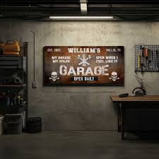 Custom Garage Sign, Garage Decor, Garage Man Cave Decor, Funny Decor Rustic Wall Art, Modern Farmhouse Decor, Gifts For Dad, Gift For Him - Personalized Gifts