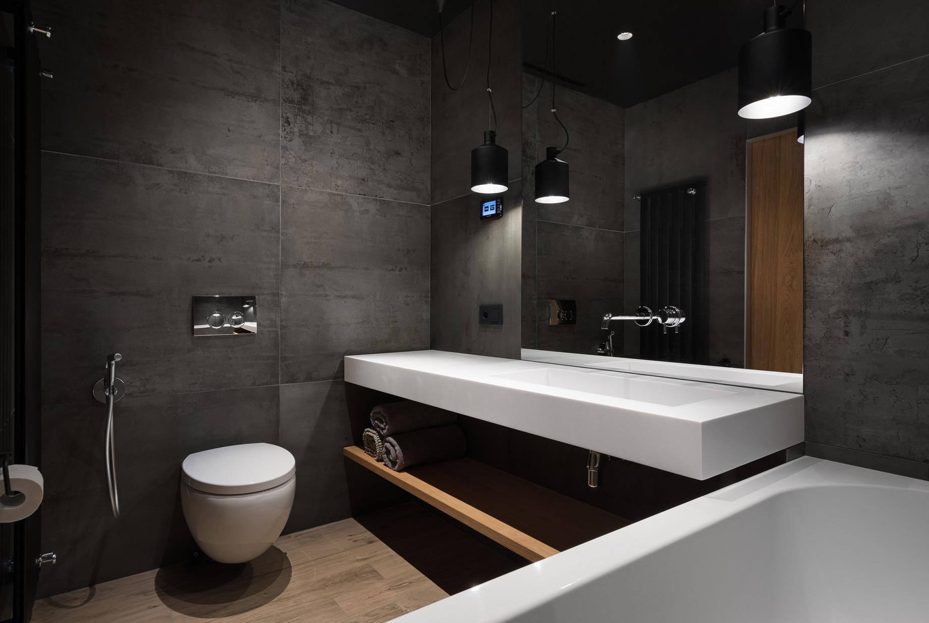 Dark, moody bathroom by Sergey Makhno in Kiev, Ukraine : r/InteriorDesign