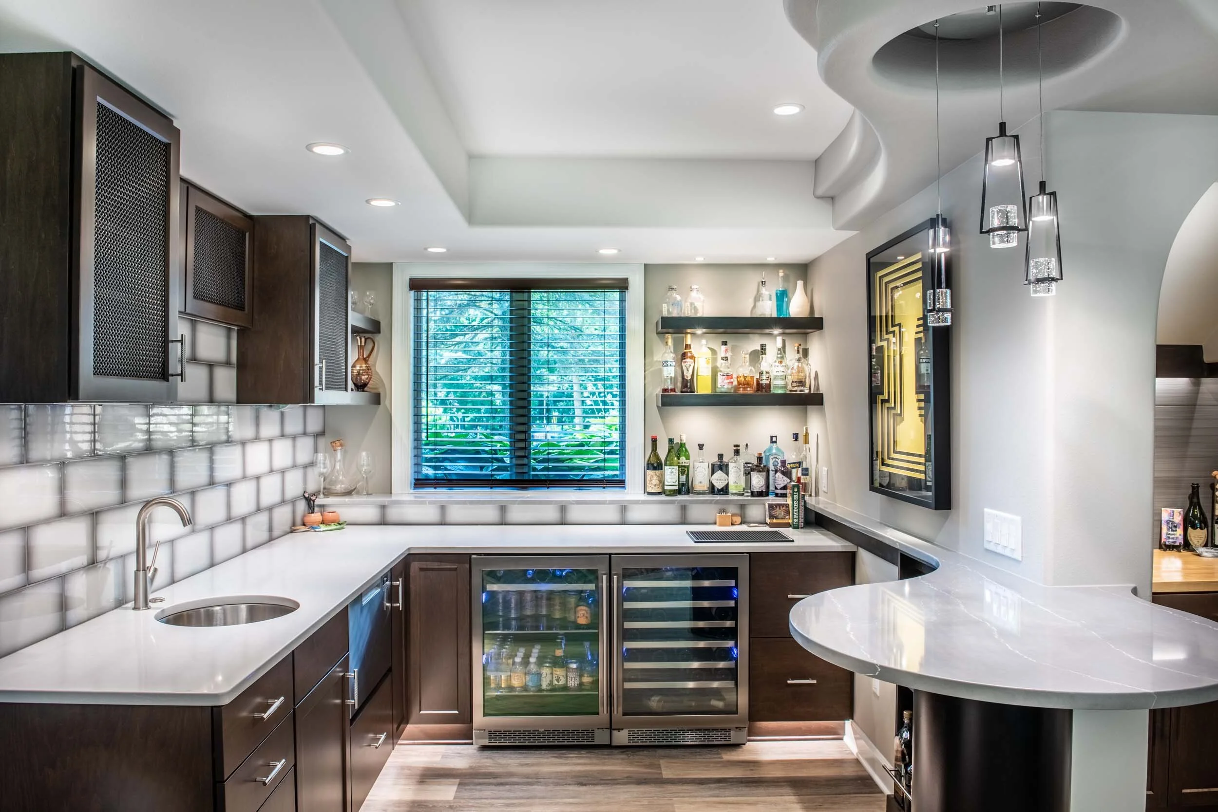 Finished Basement Bar and Wine Cellar in Madison, WI — Degnan Design-Build-Remodel