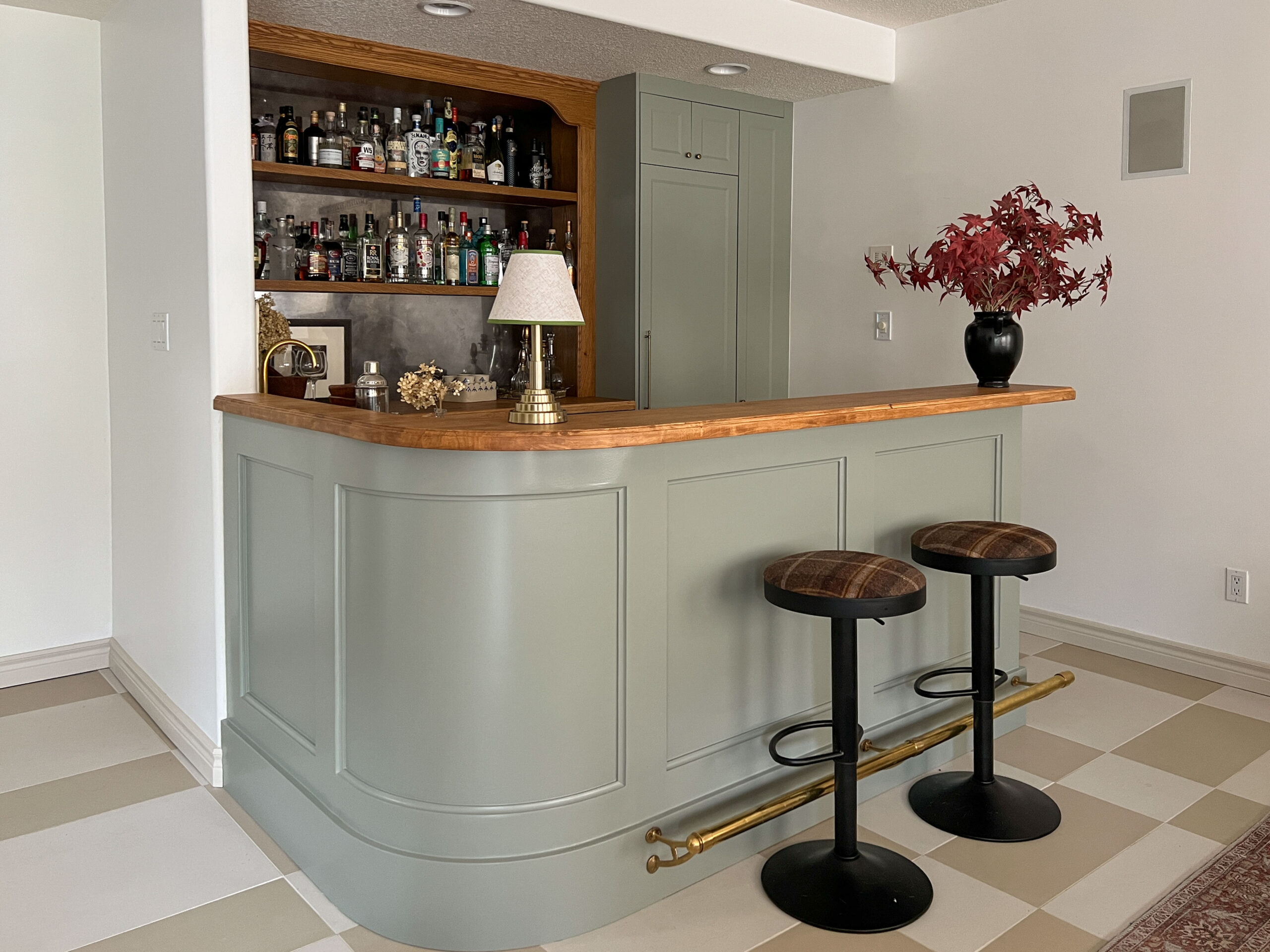 Finishing the Basement - A Custom DIY Bar Build Reveal! - Erin Zubot Design