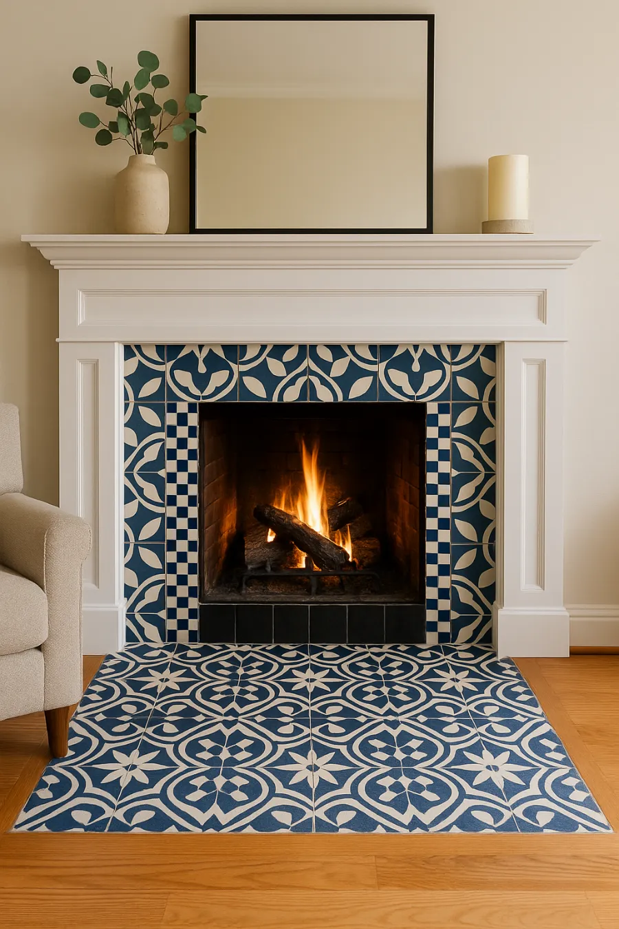 Fireplace Hearth Tile: Stylish Ideas and Installation Tips | DIY Home Decor