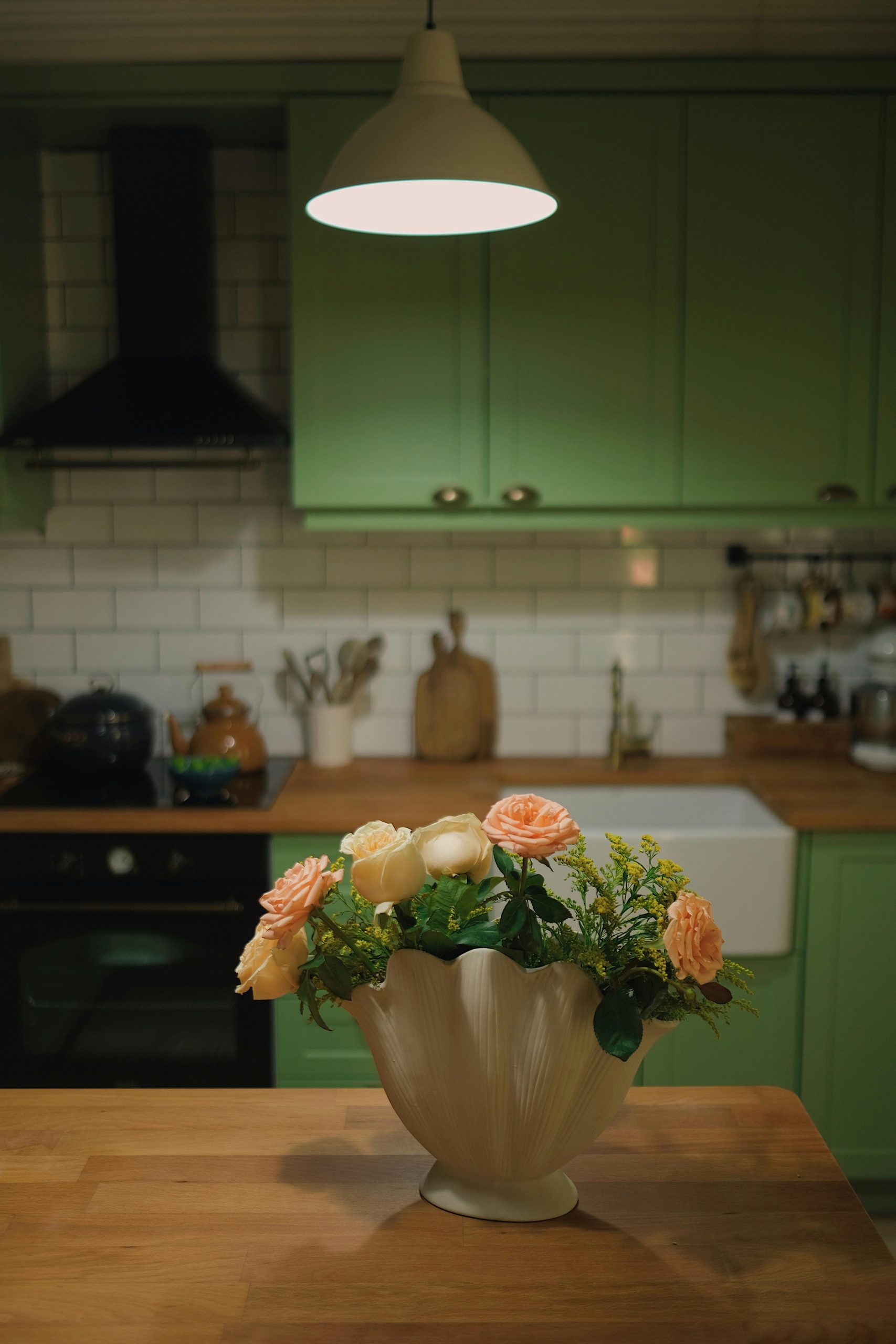 Flower Vase on Top of a Kitchen Counter · Free Stock Photo