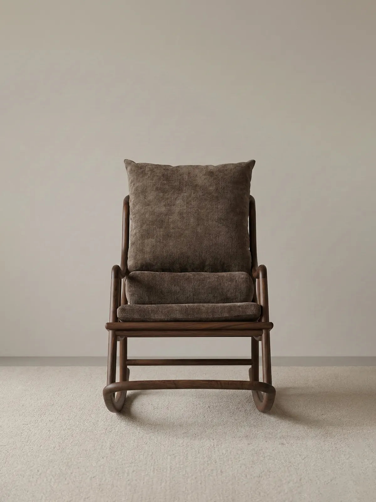 Helios Solid Walnut Rocking Chair | Modern Nursery Rocker | Walnutry