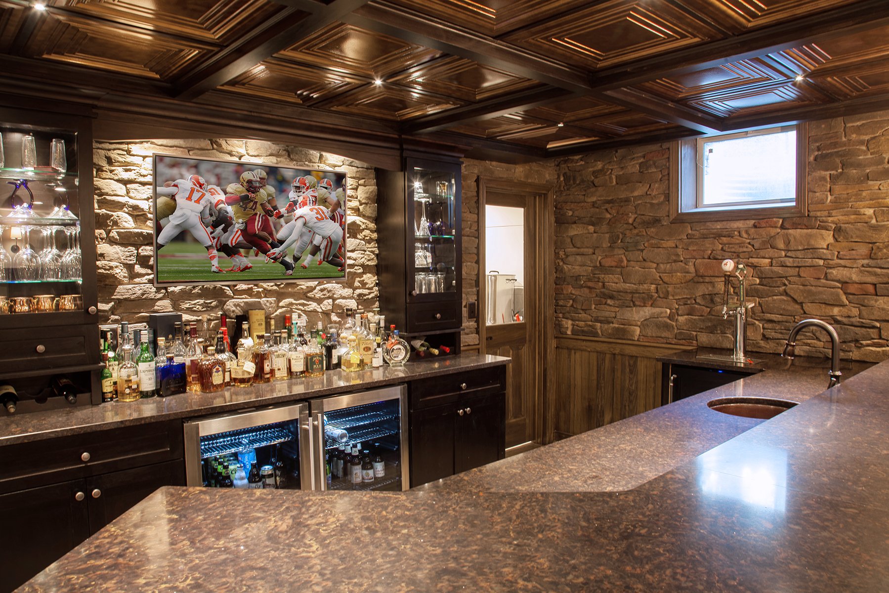 Hudson Pub Basement: Luxury Remodel by Hurst Design Build