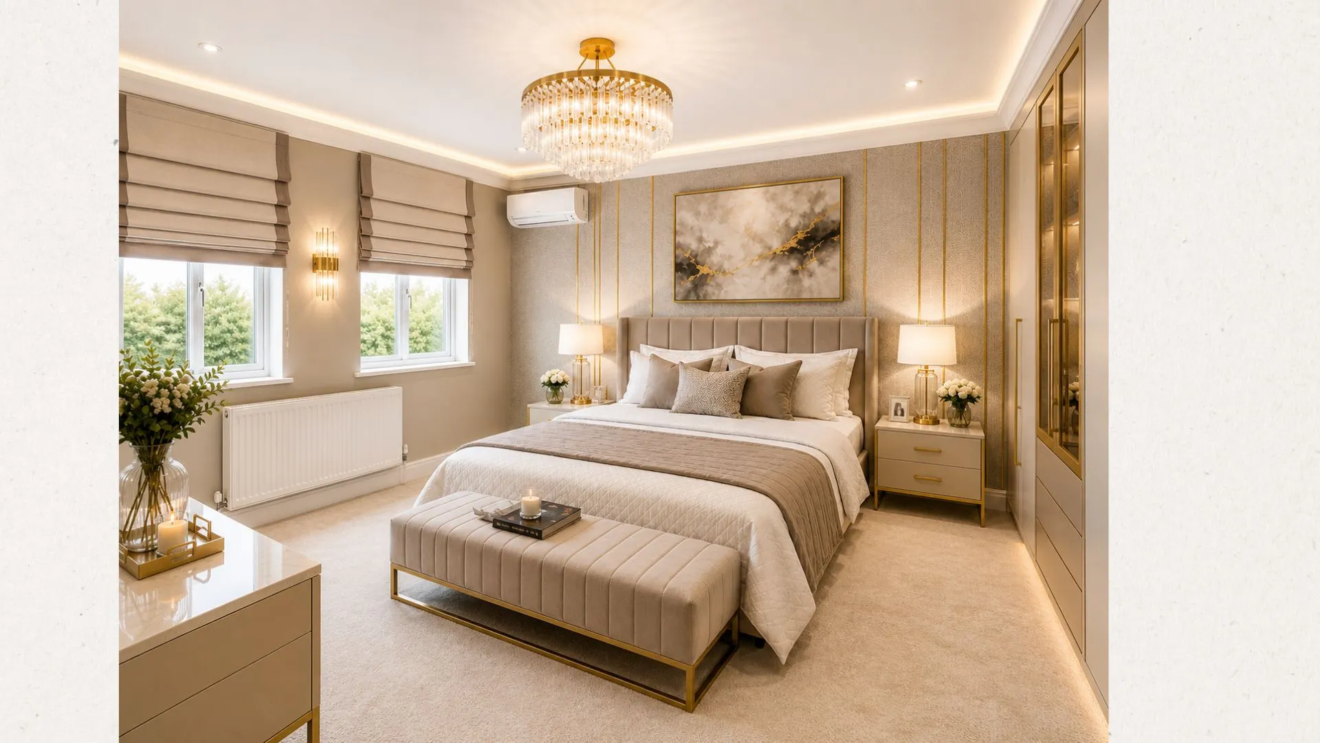 Master Bedroom Interior Design | Luxury Bedroom with Bespoke Storage