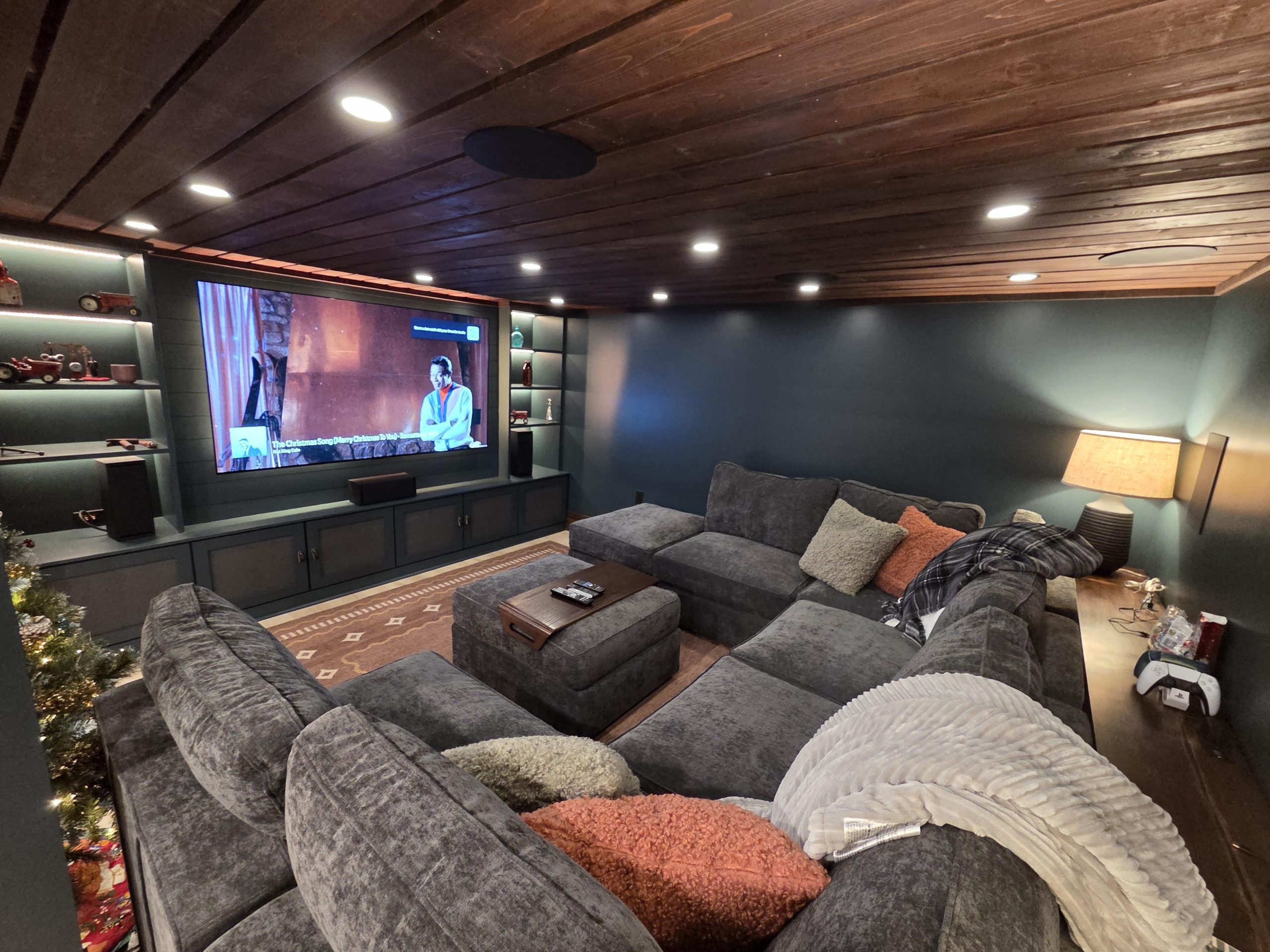 My cozy home theater : r/hometheater