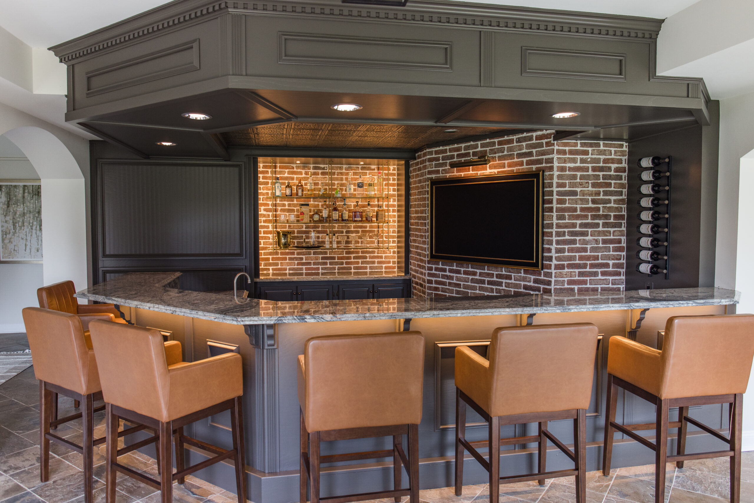 Our Basement Bar Makeover Reveal - Arched Manor
