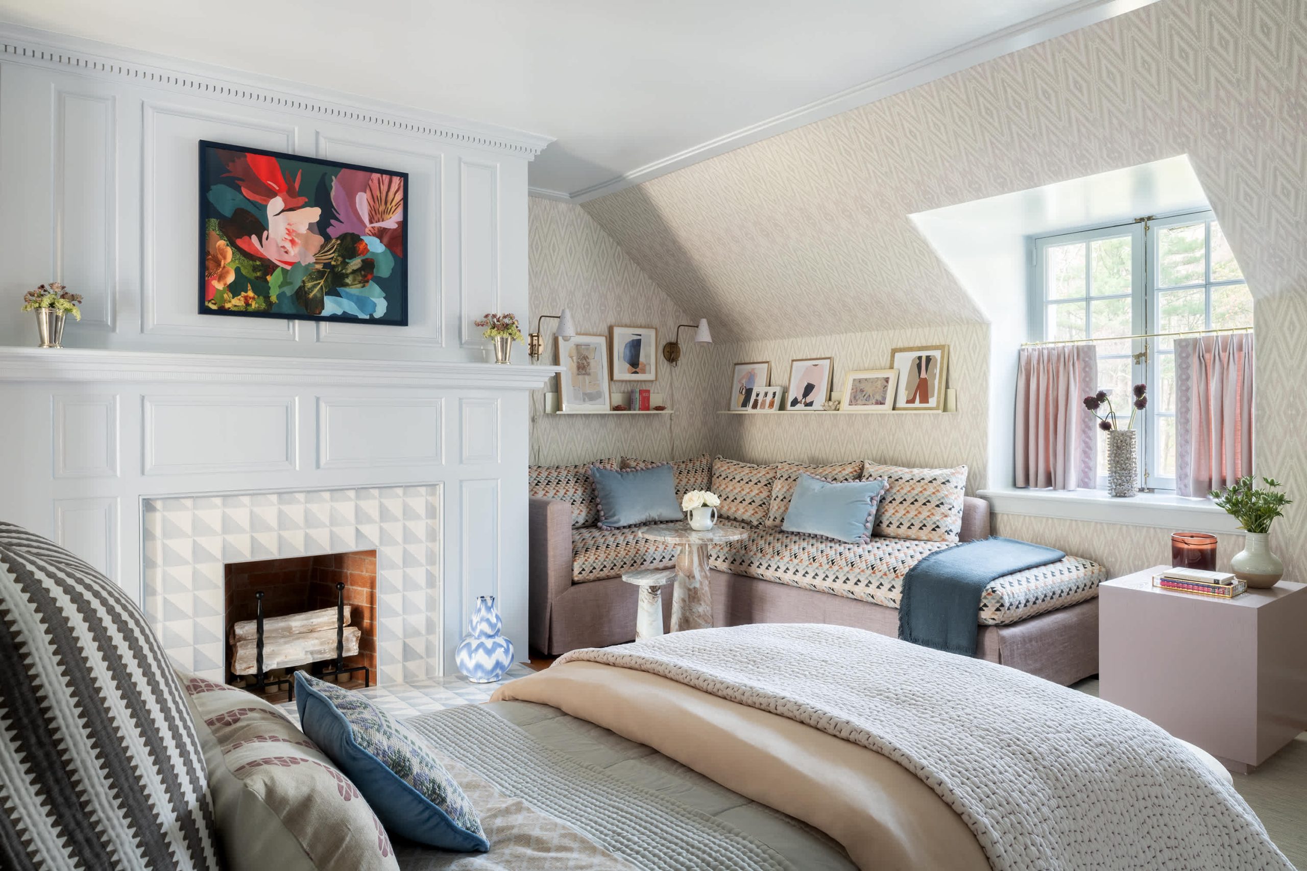 See This Tween Bedroom Makeover of a Sloped Ceiling Room | Cubby