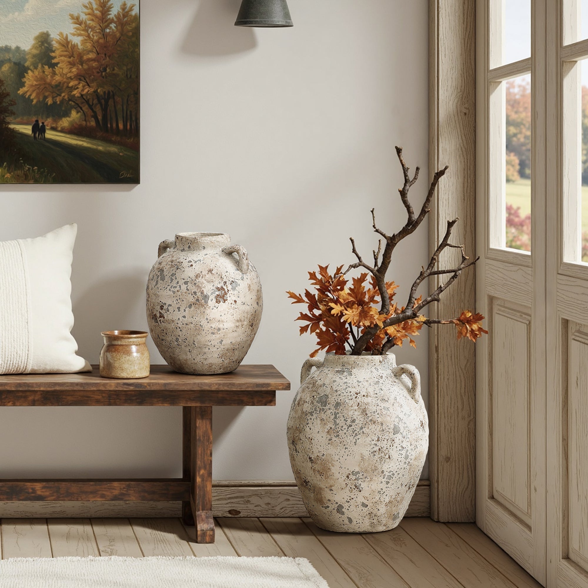 Terracotta Vase – Rustic Farmhouse Antiqued Decor