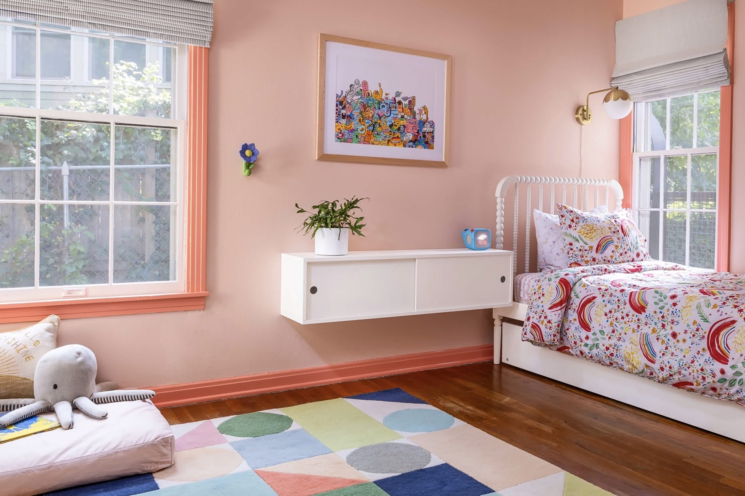 This Kid's Bedroom Got Bold Colors and Smart Storage Solutions | Apartment Therapy