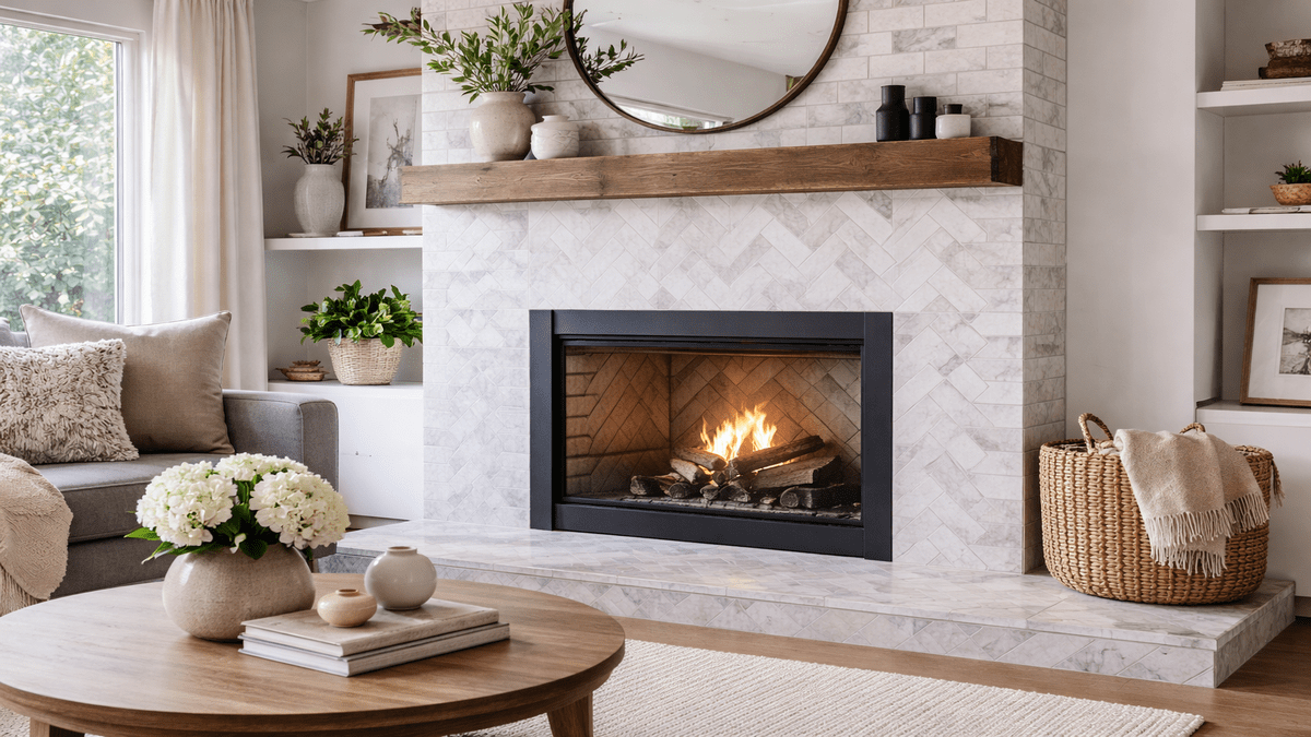 Top Fireplace Tile Ideas Every Homeowner Should See in 2026 - UniqueTiling