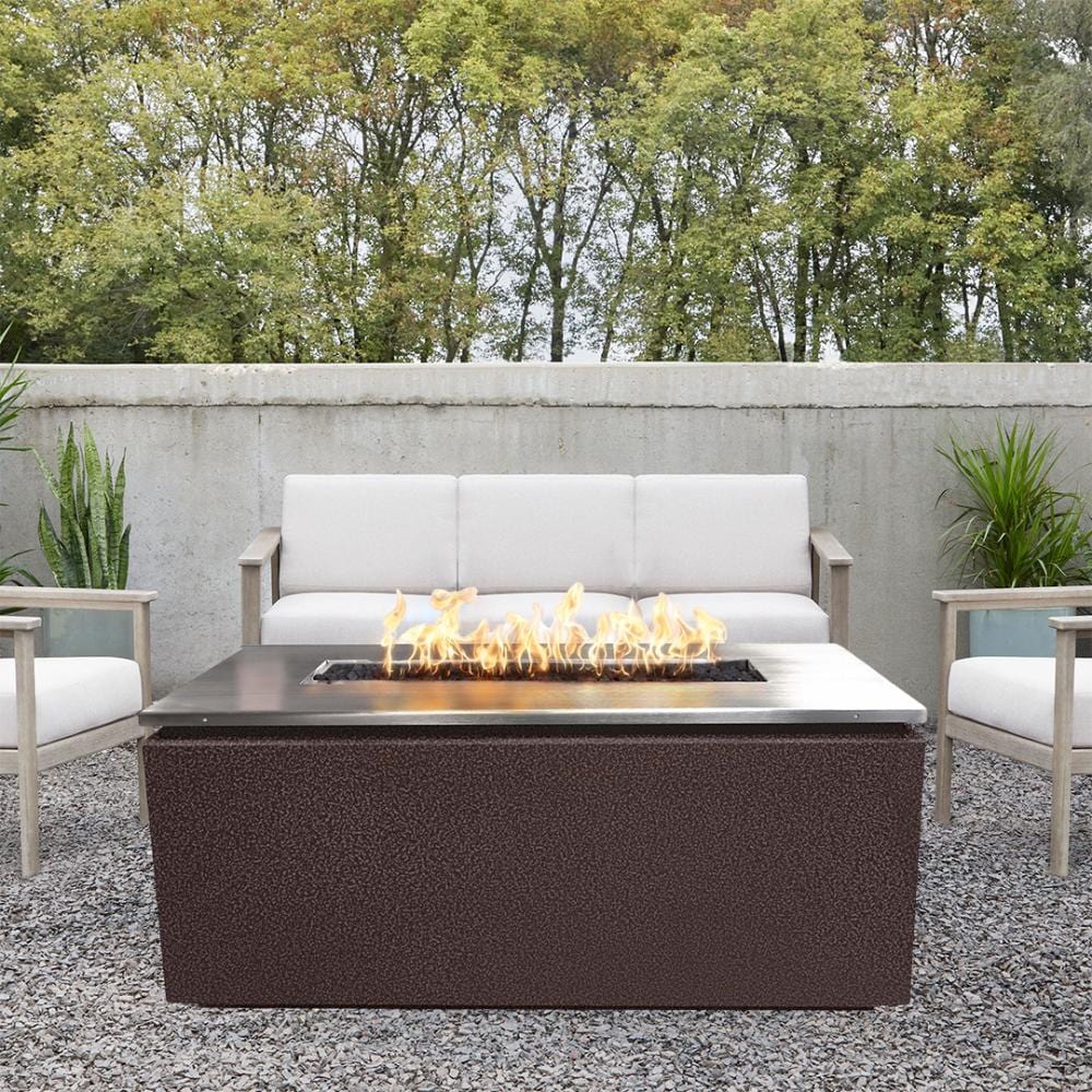 Top Fires Merona 46-Inch Rectangular Fire Pit Table - Patio Fever
