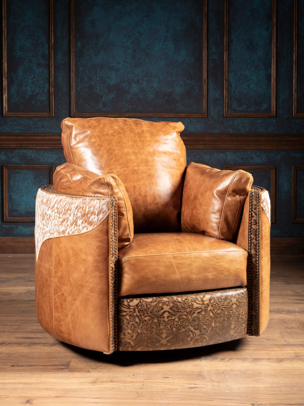 Western Swivel Chairs | Axis Hide | Suede | Quilted | Leather – Runyon's Fine Furniture