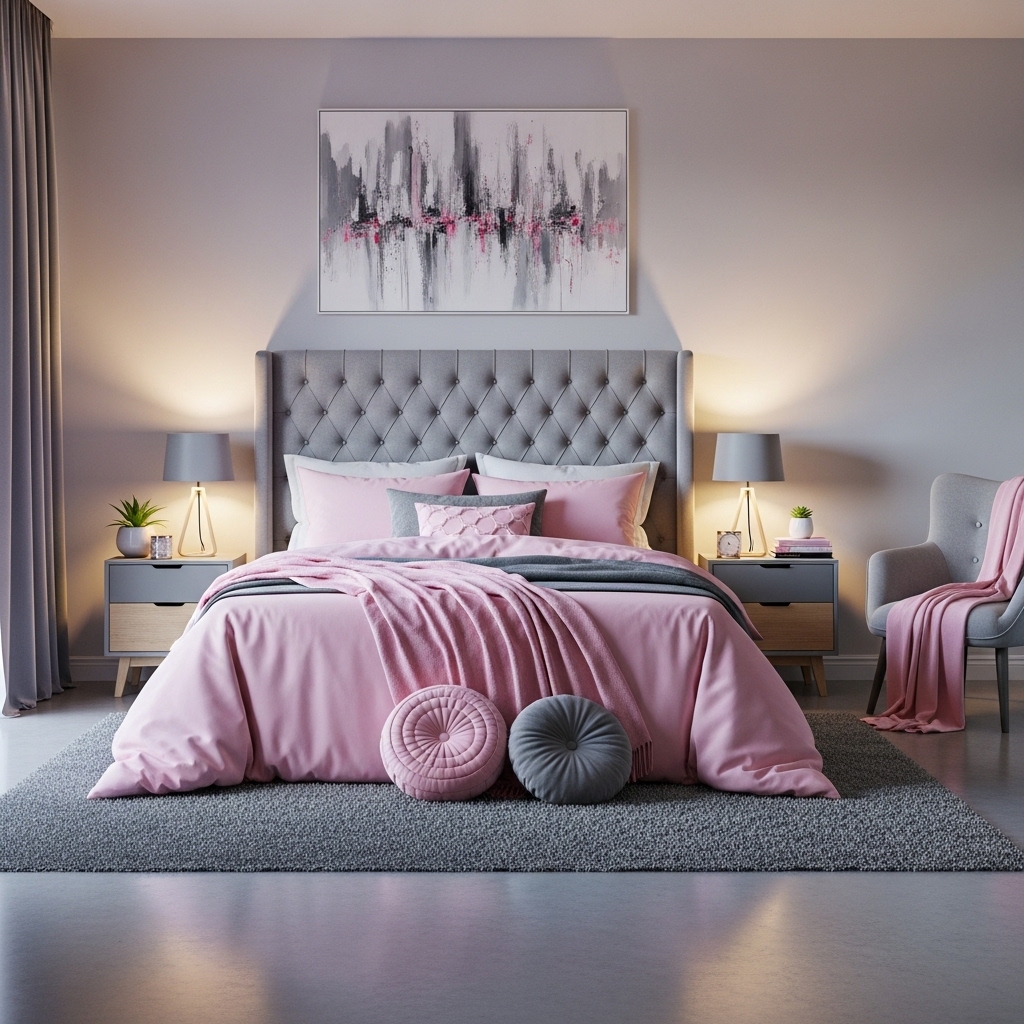 10 Bold Pink And Grey Bedroom Ideas For A Stylish And Cozy Modern Space - Home Decorefiy