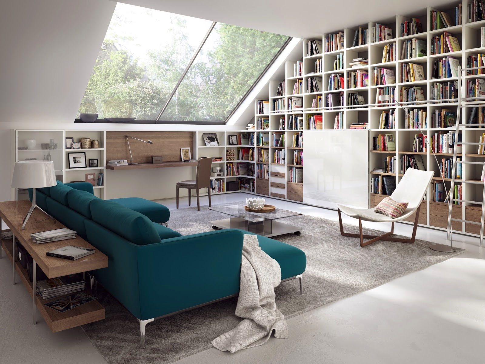 10 Illuminated Home Workspaces Under Slanted Ceilings — Home Office Bits
