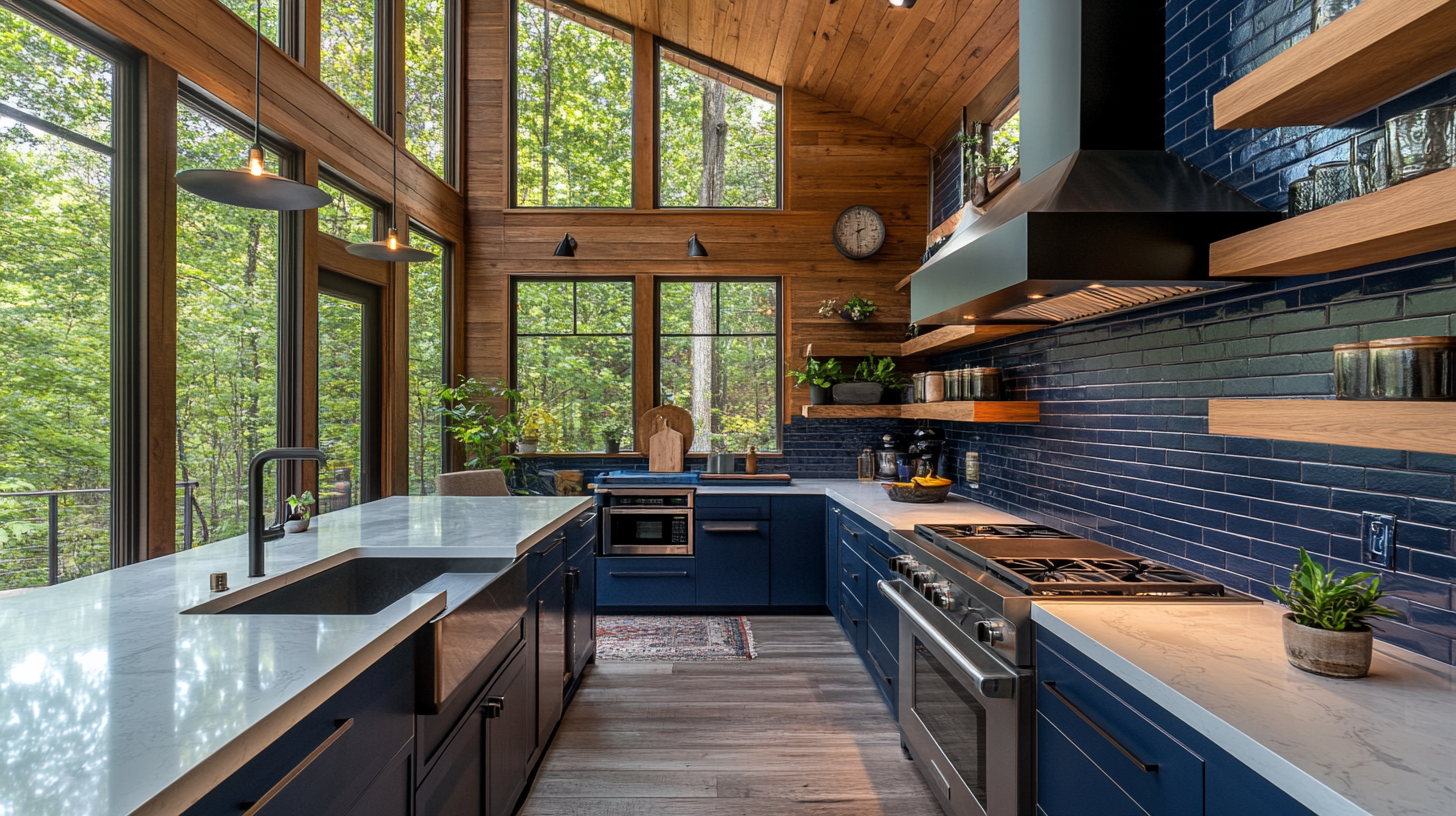 20+ navy blue kitchen backsplash ideas 2026