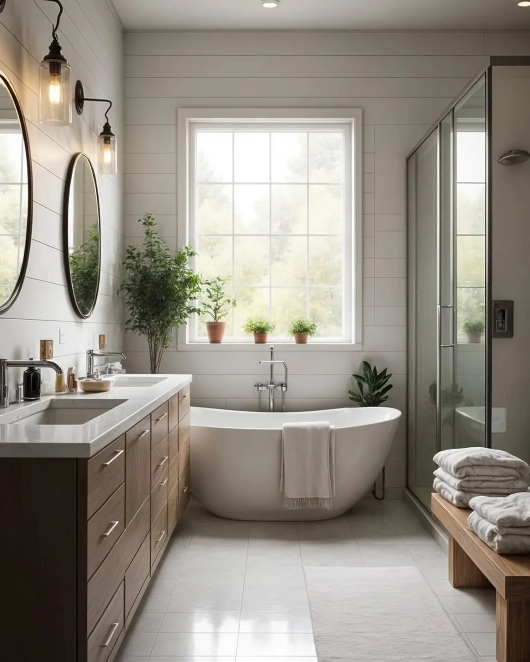 22 Shiplap Bathroom Ideas for 2026 Where Traditional Tile Walls Are Replaced by Farmhouse Paneling