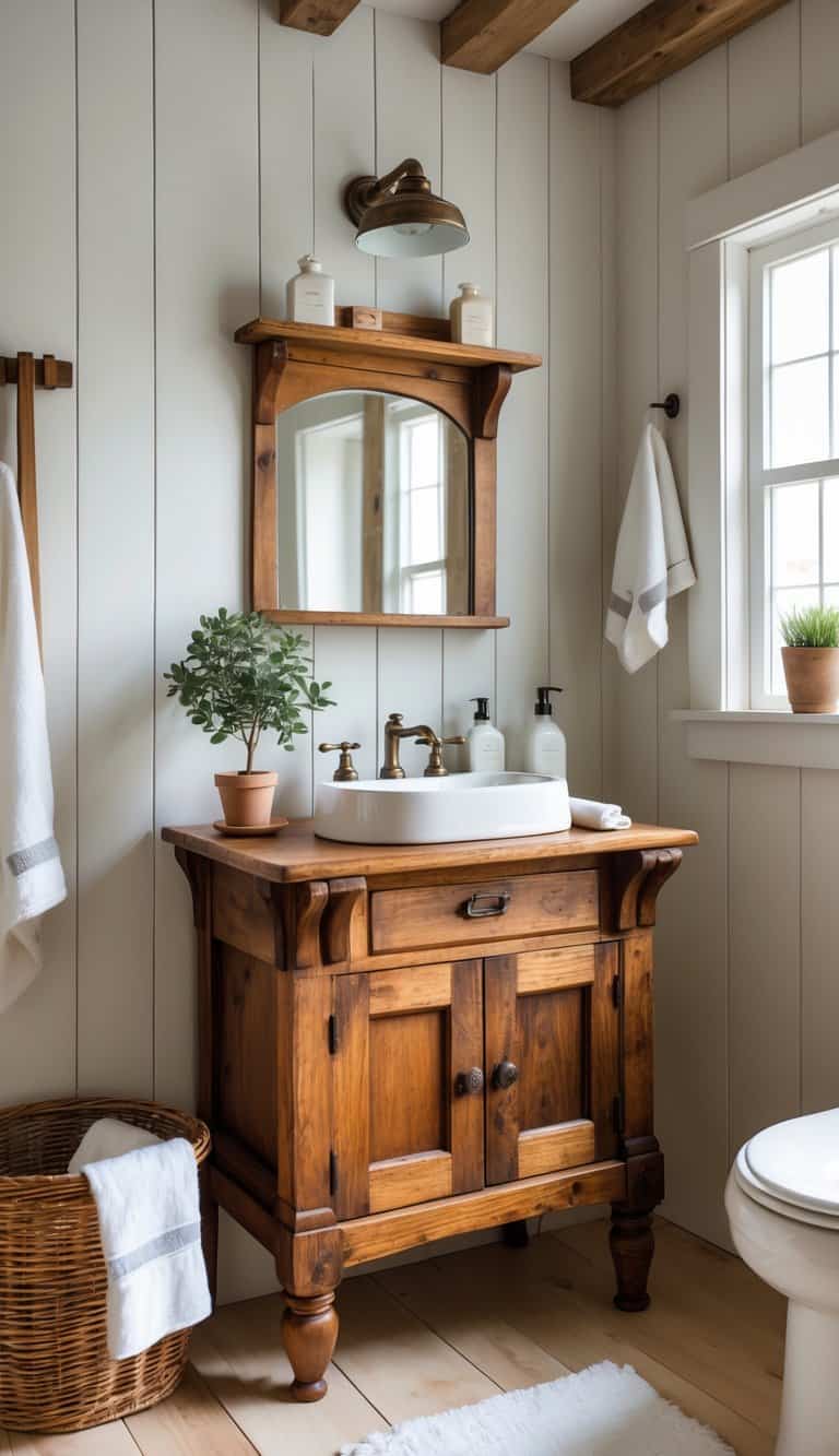 22 Small Farmhouse Bathroom Ideas for a Cozy Space