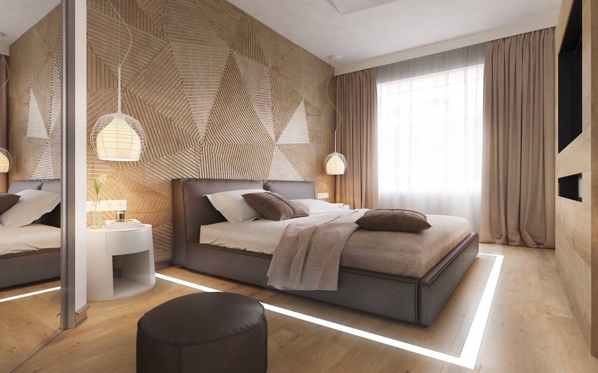 25 Beautiful Examples Of Bedroom Accent Walls That Use Slats To Look Awesome