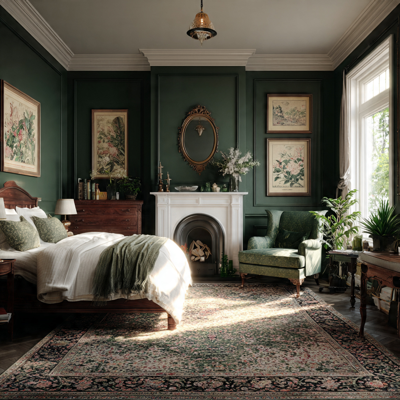 27 Luxury Dark Green Bedroom Ideas For Clam & Cozy Space