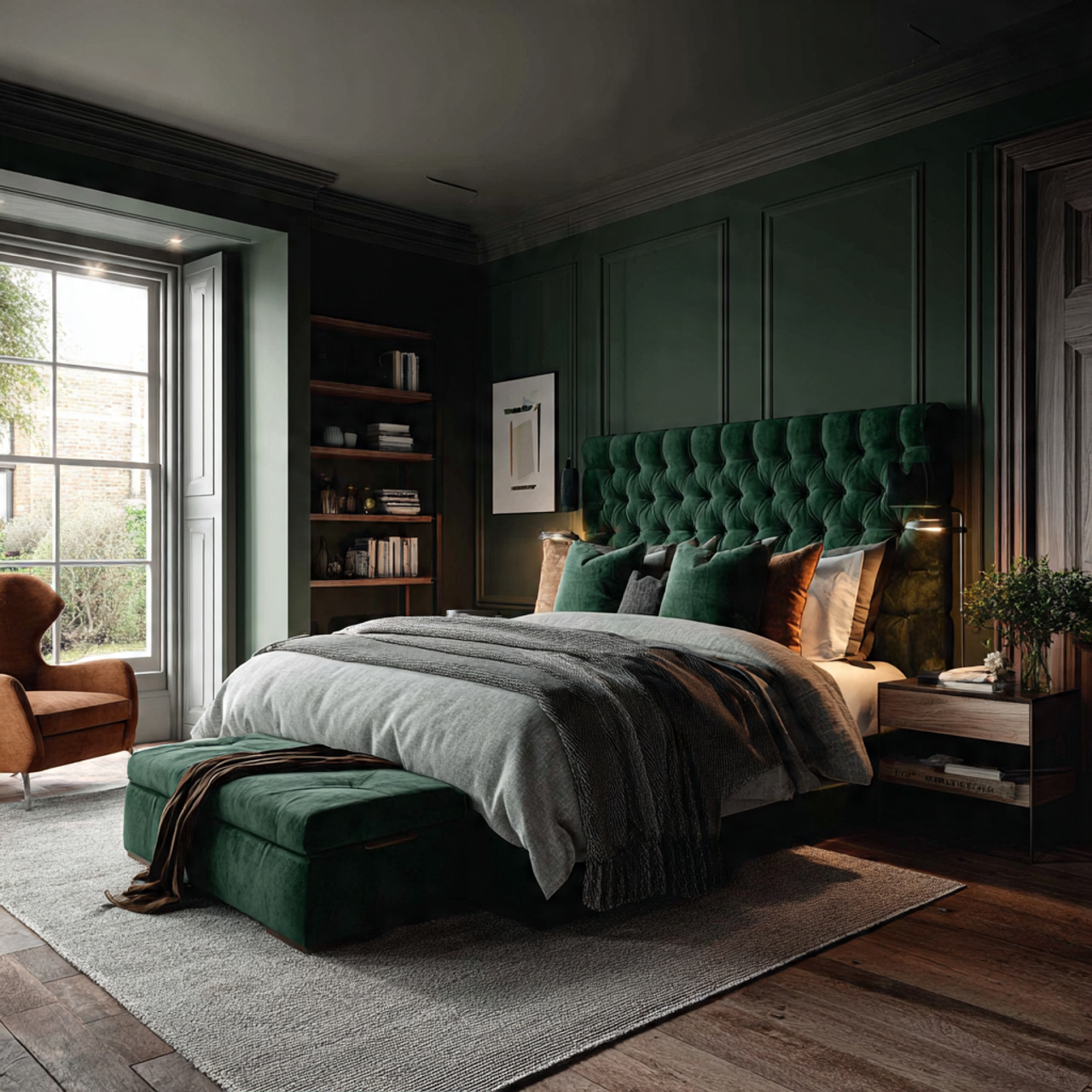 27 Luxury Dark Green Bedroom Ideas For Clam & Cozy Space