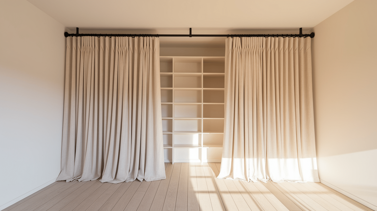 27 Stylish Curtains for Closet Door Solutions - Enthralling Gumption
