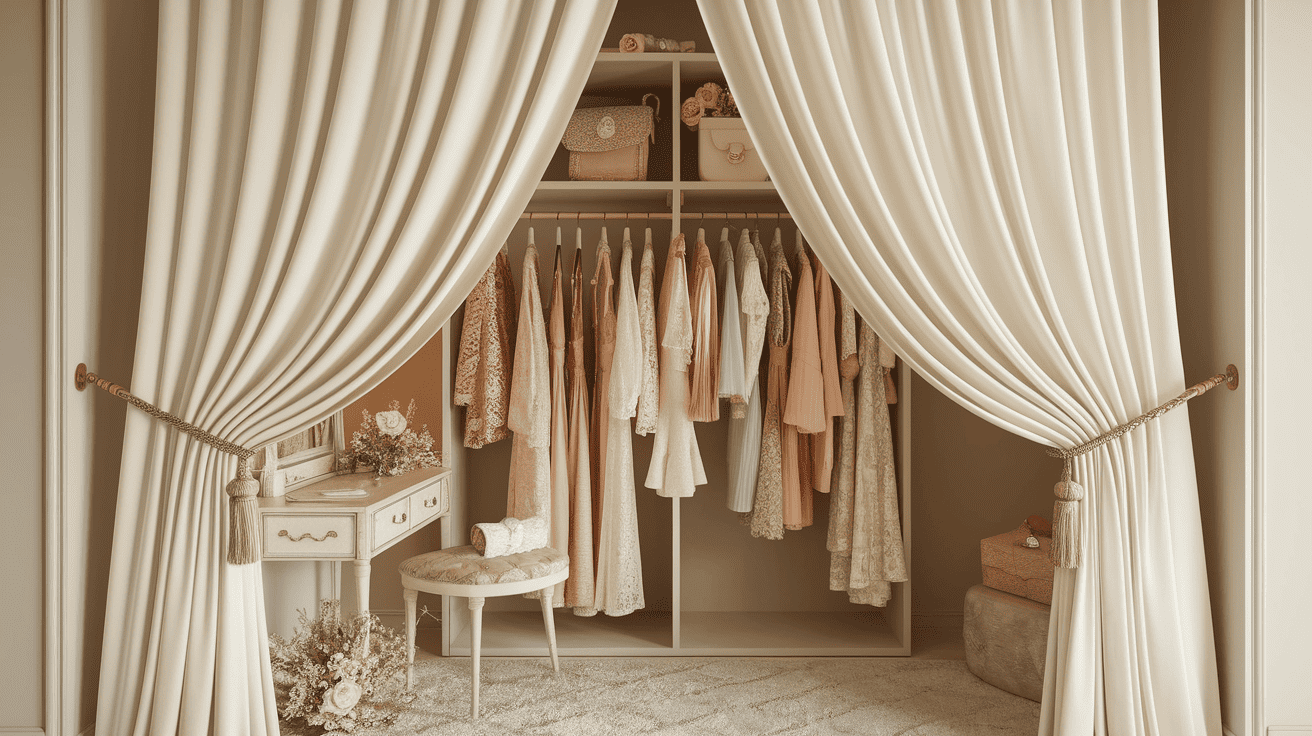 27 Stylish Curtains for Closet Door Solutions - Enthralling Gumption