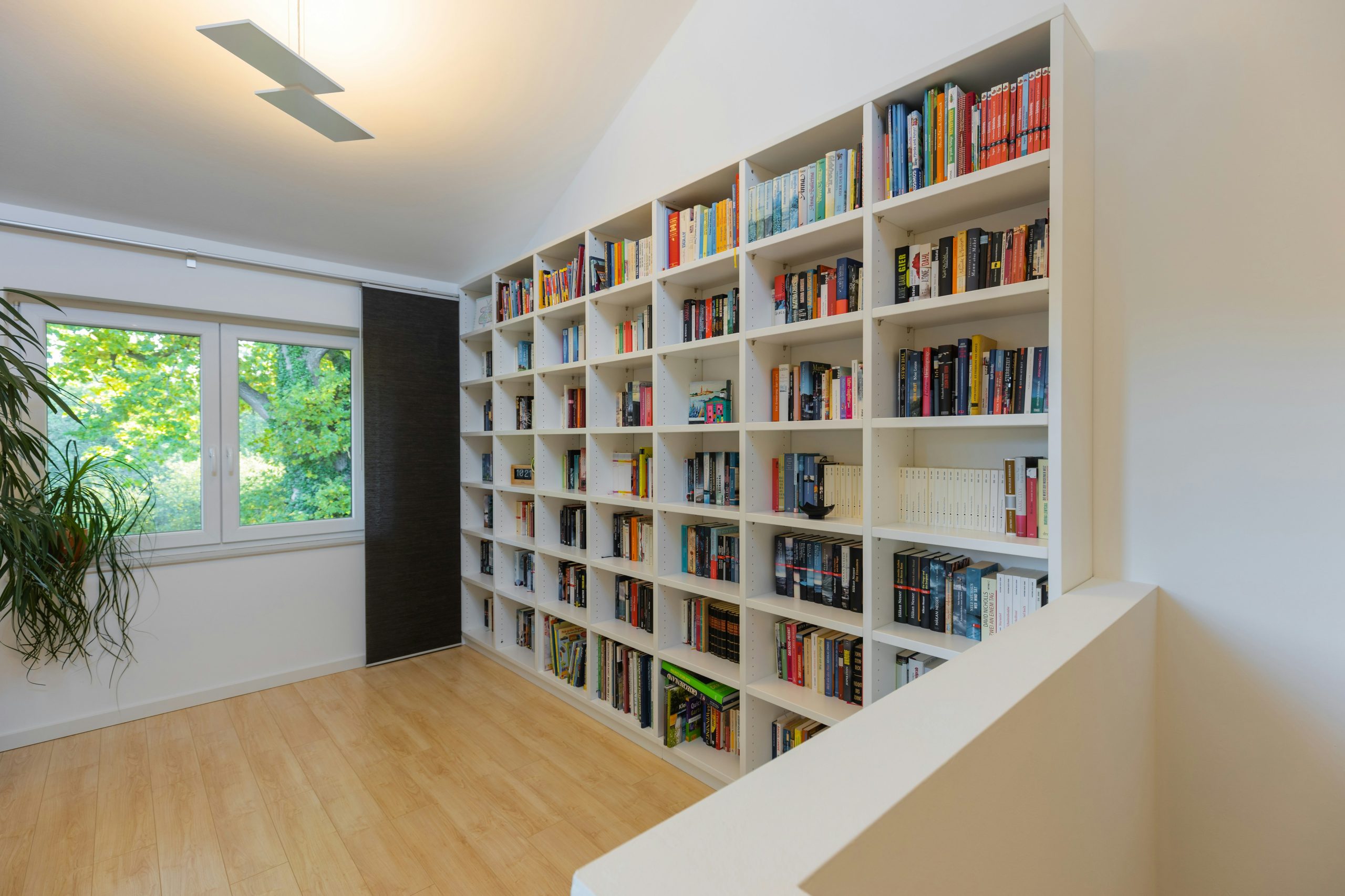 A large MDF bookcase. Individually designed and manufactured by Pickawood.